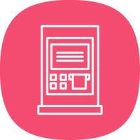 Geldautomaat lijn kromme icoon ontwerp vector