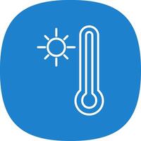 thermometer lijn kromme icoon ontwerp vector