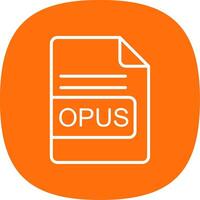 opus het dossier formaat lijn kromme icoon ontwerp vector