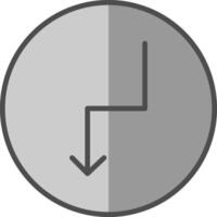 zigzag pijl lijn gevulde grijswaarden icoon ontwerp vector