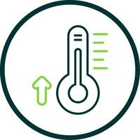 thermometer lijn cirkel icoon ontwerp vector