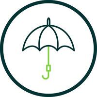 paraplu lijn cirkel icoon ontwerp vector