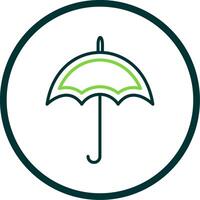 paraplu lijn cirkel icoon ontwerp vector