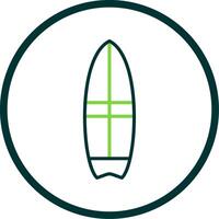surfer lijn cirkel icoon ontwerp vector