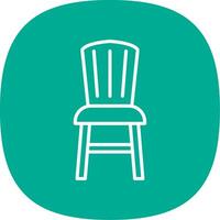 dining stoel lijn kromme icoon ontwerp vector