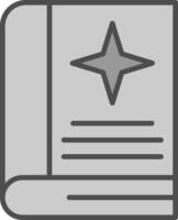 spellen boek lijn gevulde grijswaarden icoon ontwerp vector