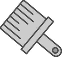 verf borstel lijn gevulde grijswaarden icoon ontwerp vector