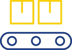 transportband riem lijn twee kleur icoon ontwerp vector