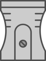 slijper lijn gevulde grijswaarden icoon ontwerp vector