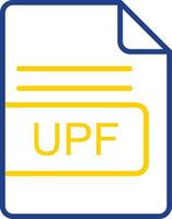 upf het dossier formaat lijn twee kleur icoon ontwerp vector