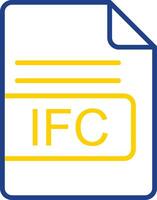 ifc het dossier formaat lijn twee kleur icoon ontwerp vector