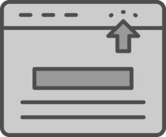 zoeken bar lijn gevulde grijswaarden icoon ontwerp vector