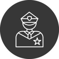 Politie lijn omgekeerd icoon ontwerp vector