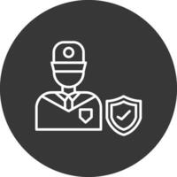veiligheid officieel lijn omgekeerd icoon ontwerp vector