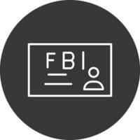 fbi lijn omgekeerd icoon ontwerp vector