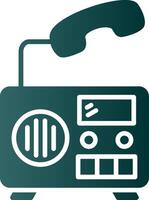 radio glyph helling icoon vector