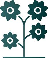 bloem glyph helling icoon vector