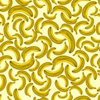 Naadloze bananen fruit patroon vector