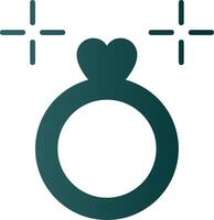 bruiloft ring glyph helling icoon vector