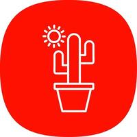 cactus lijn kromme icoon ontwerp vector