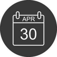 april lijn omgekeerd icoon ontwerp vector