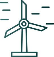 wind energie lijn helling icoon vector