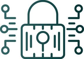 internet veiligheid lijn helling icoon vector