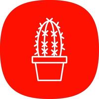 cactus lijn kromme icoon ontwerp vector
