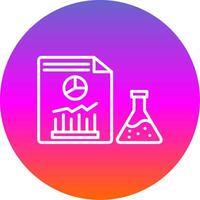 chemisch analyse lijn helling cirkel icoon vector