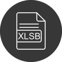 xlsb het dossier formaat lijn omgekeerd icoon ontwerp vector