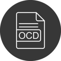 ocd het dossier formaat lijn omgekeerd icoon ontwerp vector