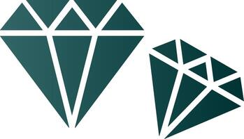 diamant glyph helling icoon vector