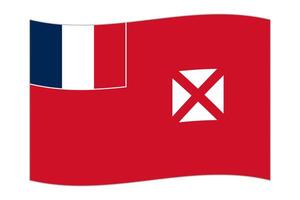 golvend vlag van de land wallis en futuna. illustratie. vector