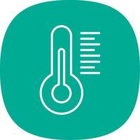 thermometer lijn kromme icoon ontwerp vector