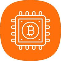 bitcoin werkwijze lijn kromme icoon ontwerp vector