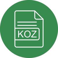 kozo het dossier formaat multi kleur cirkel icoon vector