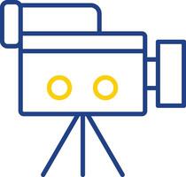 camera lijn twee kleur icoon ontwerp vector