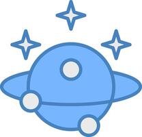 astronomie lijn gevulde blauw icoon vector