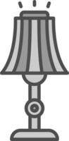verdieping lamp lijn gevulde grijswaarden icoon ontwerp vector
