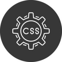 css codering lijn omgekeerd icoon ontwerp vector