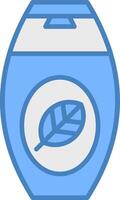 shampoo lijn gevulde blauw icoon vector