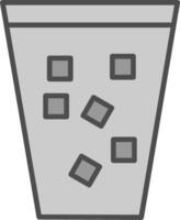 ijs lijn gevulde grijswaarden icoon ontwerp vector