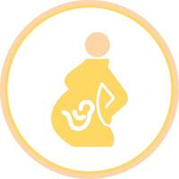 zwangerschap vlak cirkel icoon vector