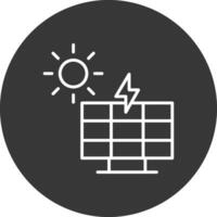 zonne- macht lijn omgekeerd icoon ontwerp vector