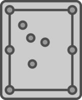 zwembad tafel lijn gevulde grijswaarden icoon ontwerp vector