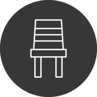 stoel lijn omgekeerd icoon ontwerp vector