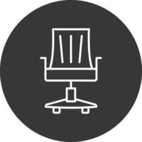 kantoor stoel lijn omgekeerd icoon ontwerp vector
