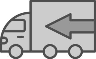 vrachtauto lijn gevulde grijswaarden icoon ontwerp vector