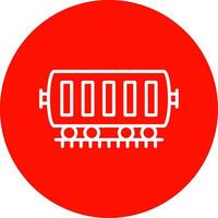 trein lading multi kleur cirkel icoon vector