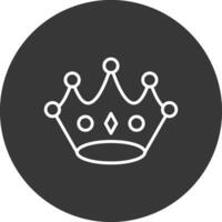 tiara lijn omgekeerd icoon ontwerp vector